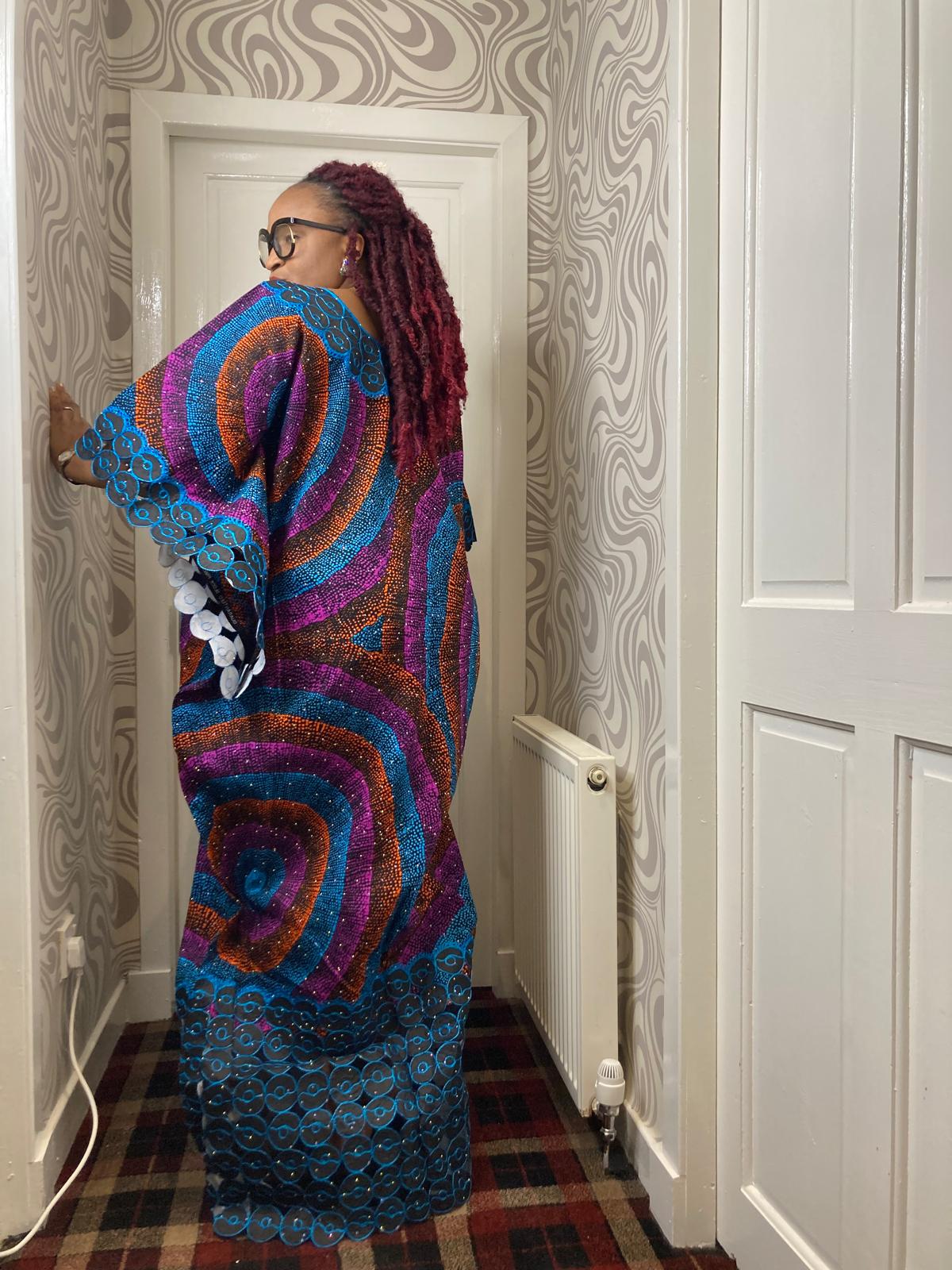 Ankara Long Gown Stoned