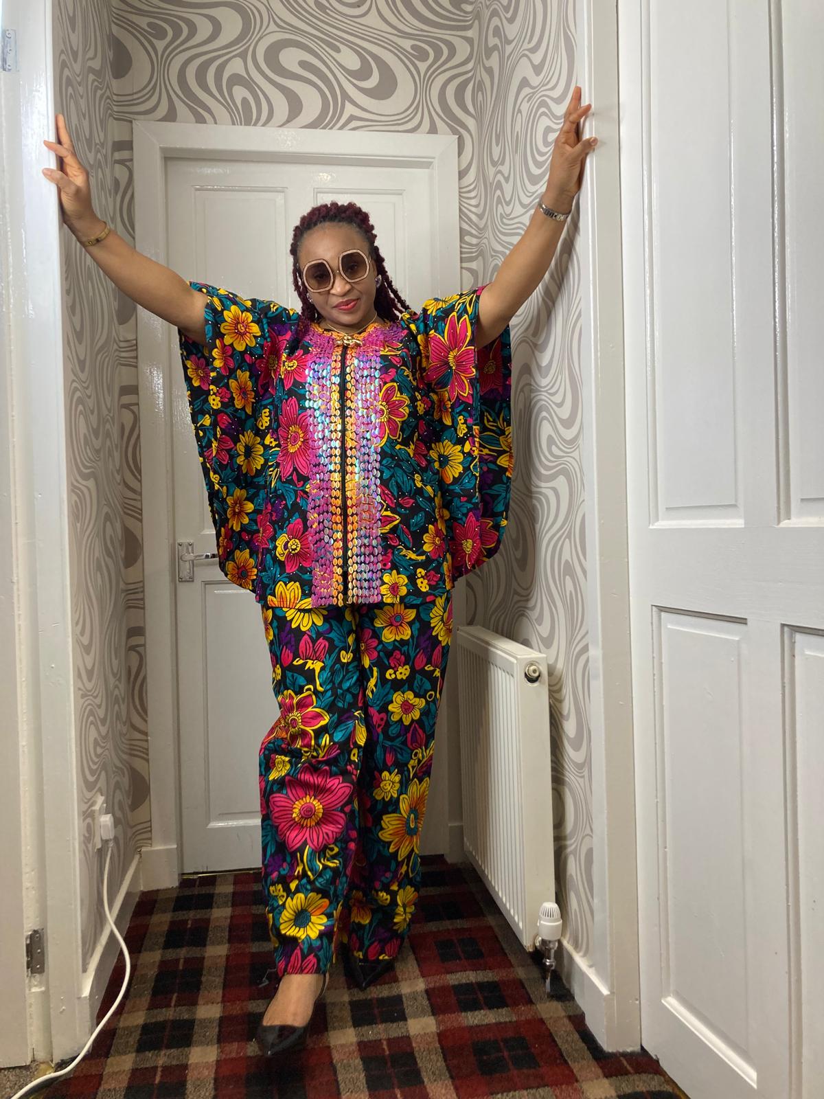 Two Piece Ankara Beaded