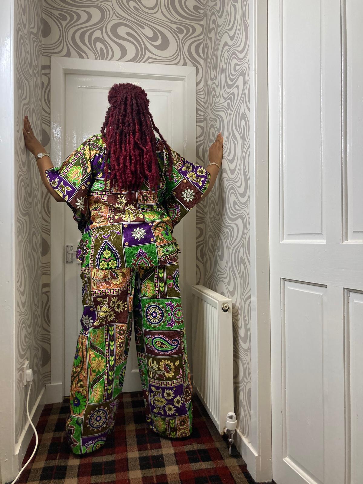 Two Piece Ankara Beaded