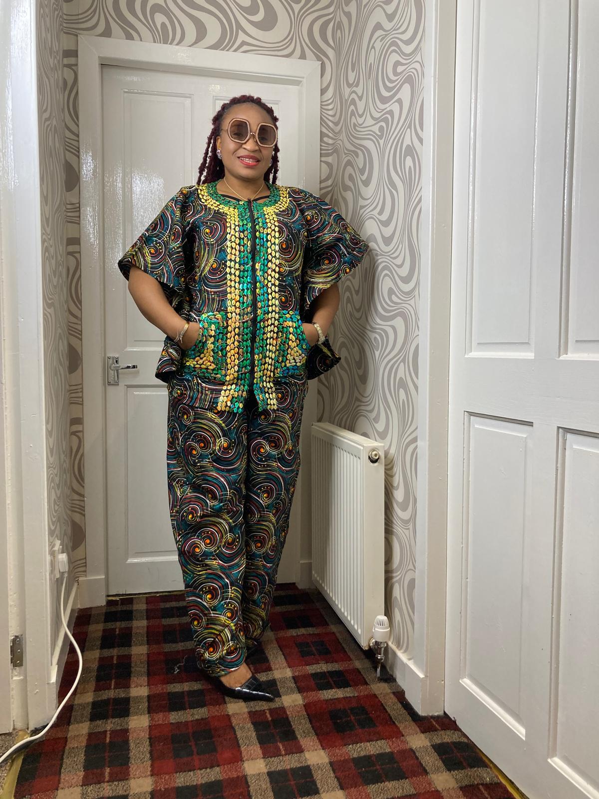 Two Piece Ankara Beaded