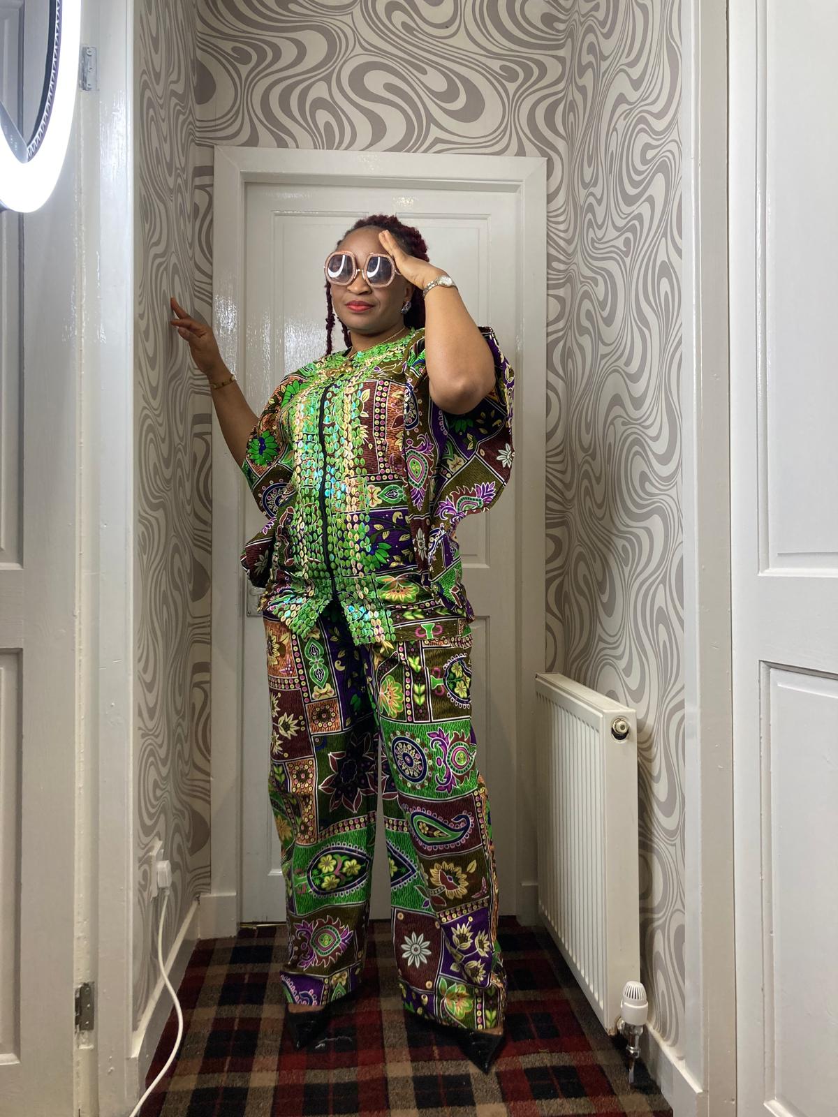 Two Piece Ankara Beaded