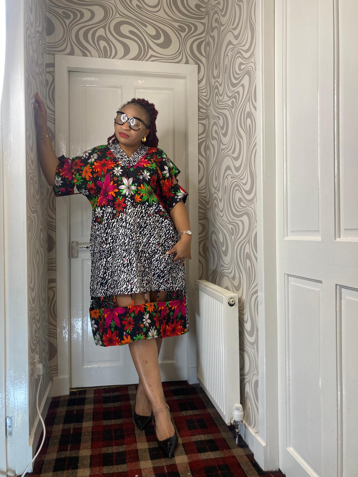 Ankara 3 quater Gown