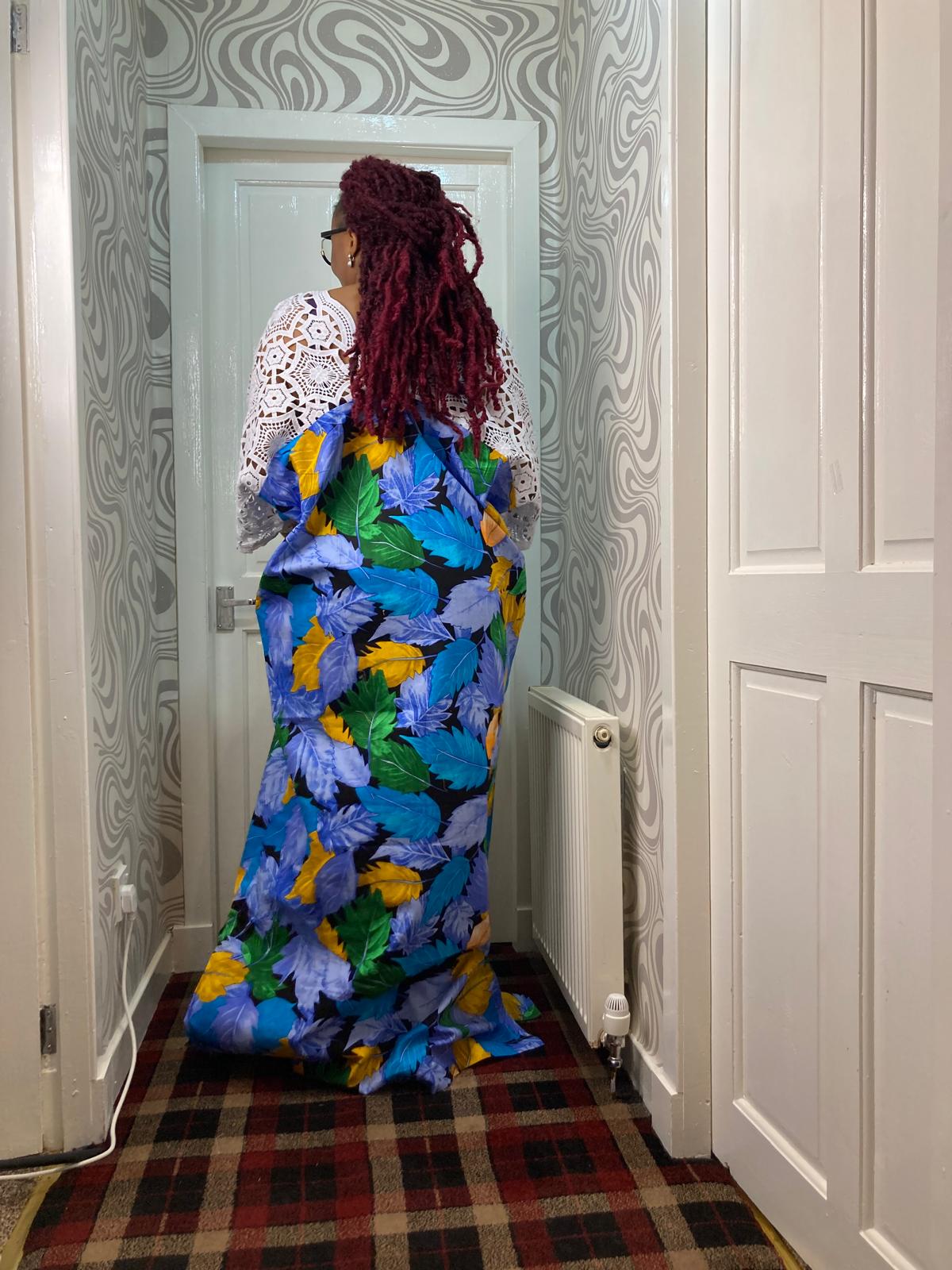 Ankara Gown with Lace Combination