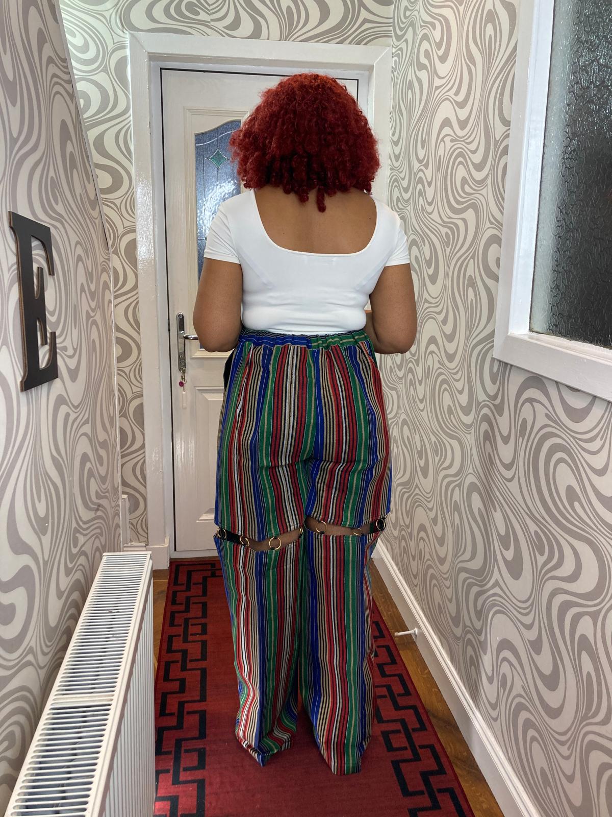 Aso Oke Cargo Pant With Ring