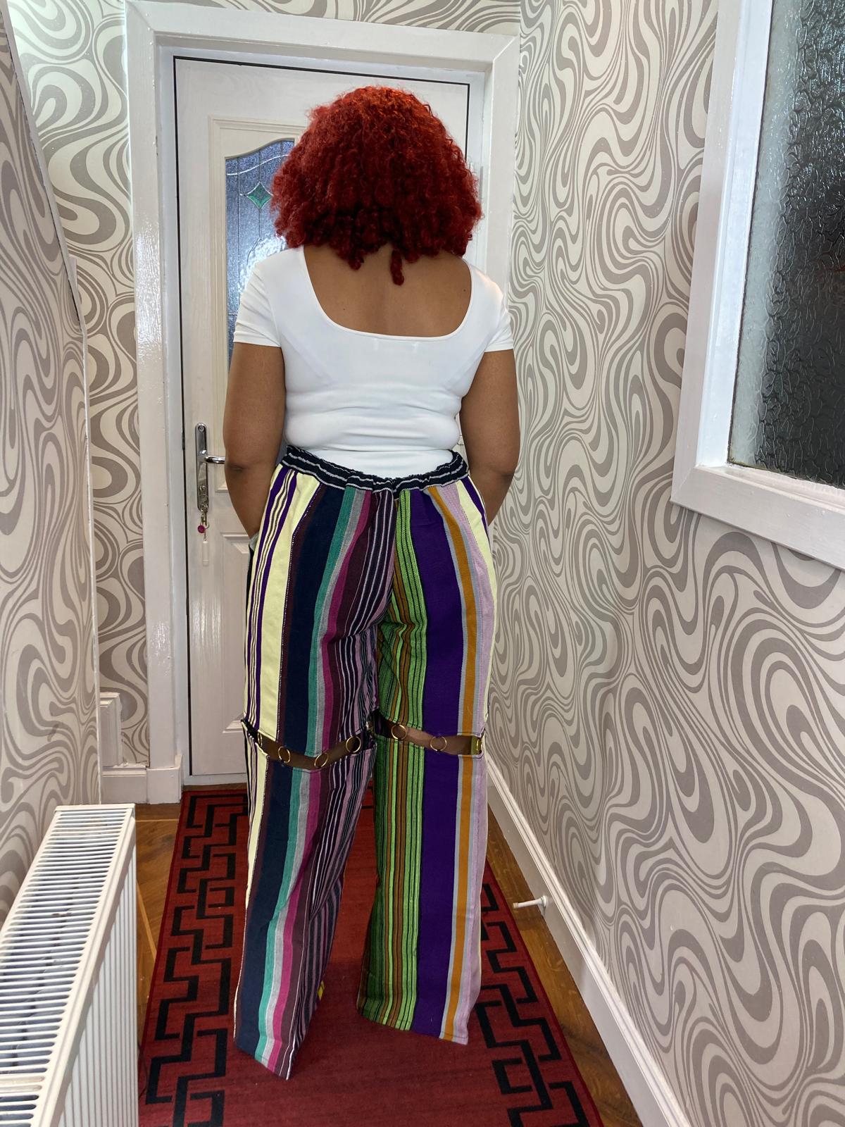 Aso Oke Cargo Pant With Ring