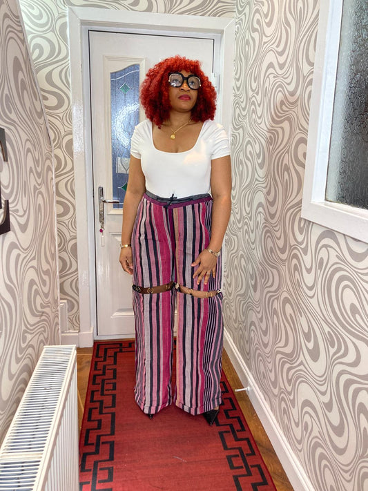 Aso Oke Cargo Pant With Ring