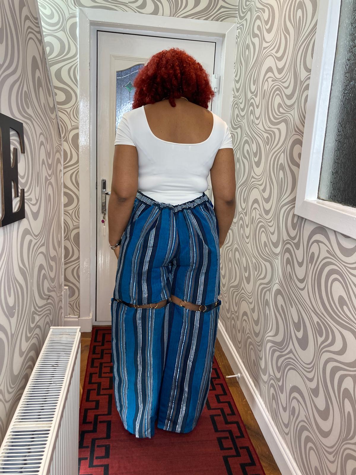 Aso Oke Cargo Pant With Ring