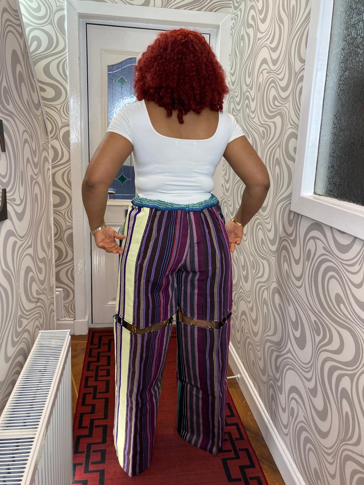 Aso Oke Cargo Pant With Ring