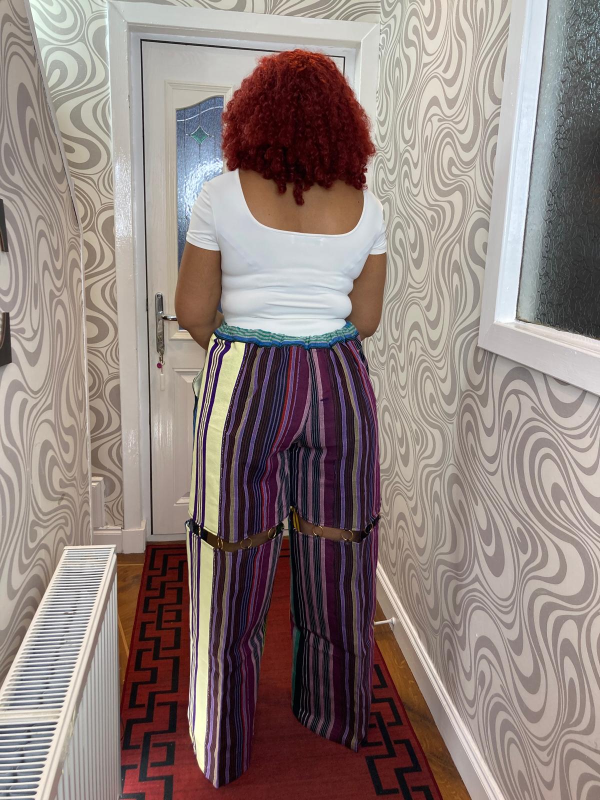 Aso Oke Cargo Pant With Ring