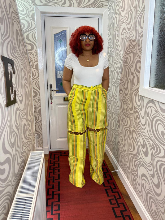 Aso Oke Cargo Pant With Ring