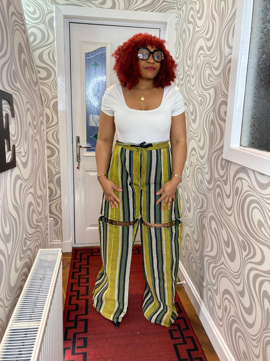 Aso Oke Cargo Pant With Ring