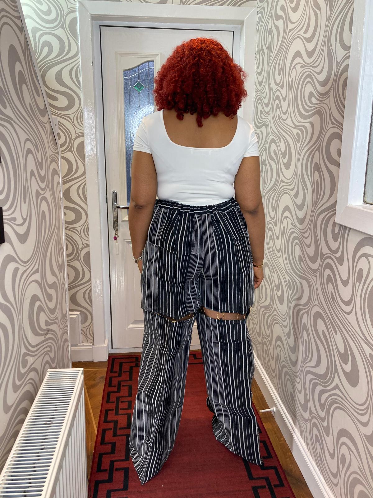 Aso Oke Cargo Pant With Ring