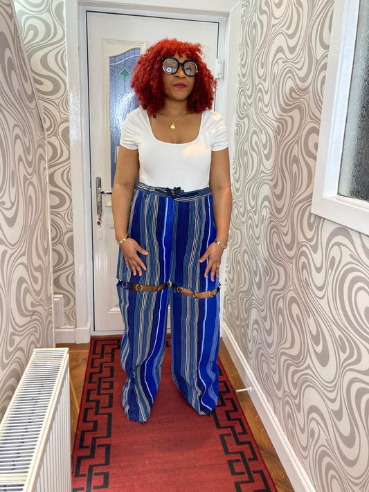 Aso Oke Cargo Pant With Ring