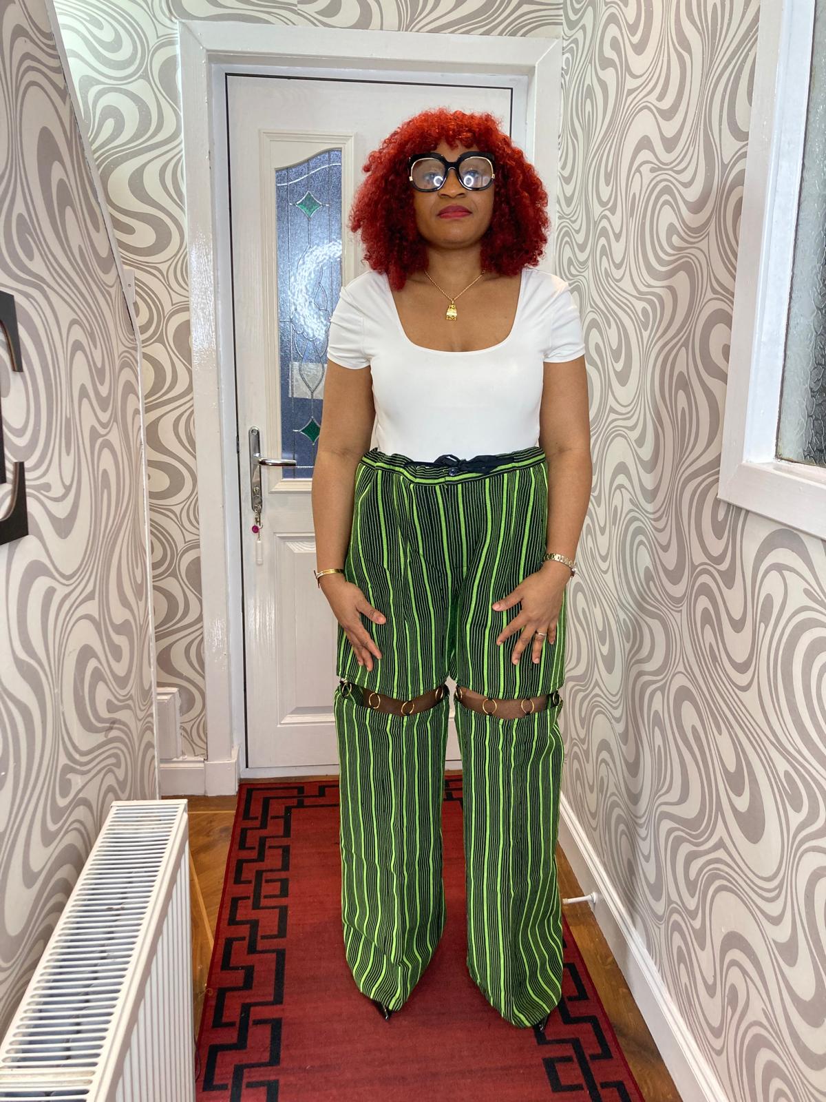 Aso Oke Cargo Pant With Ring