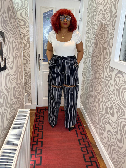 Aso Oke Cargo Pant With Ring