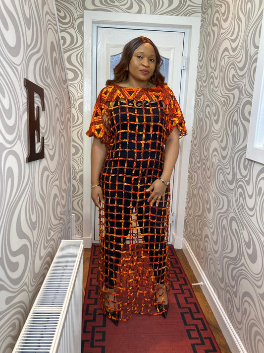 Ankara Basket Gown