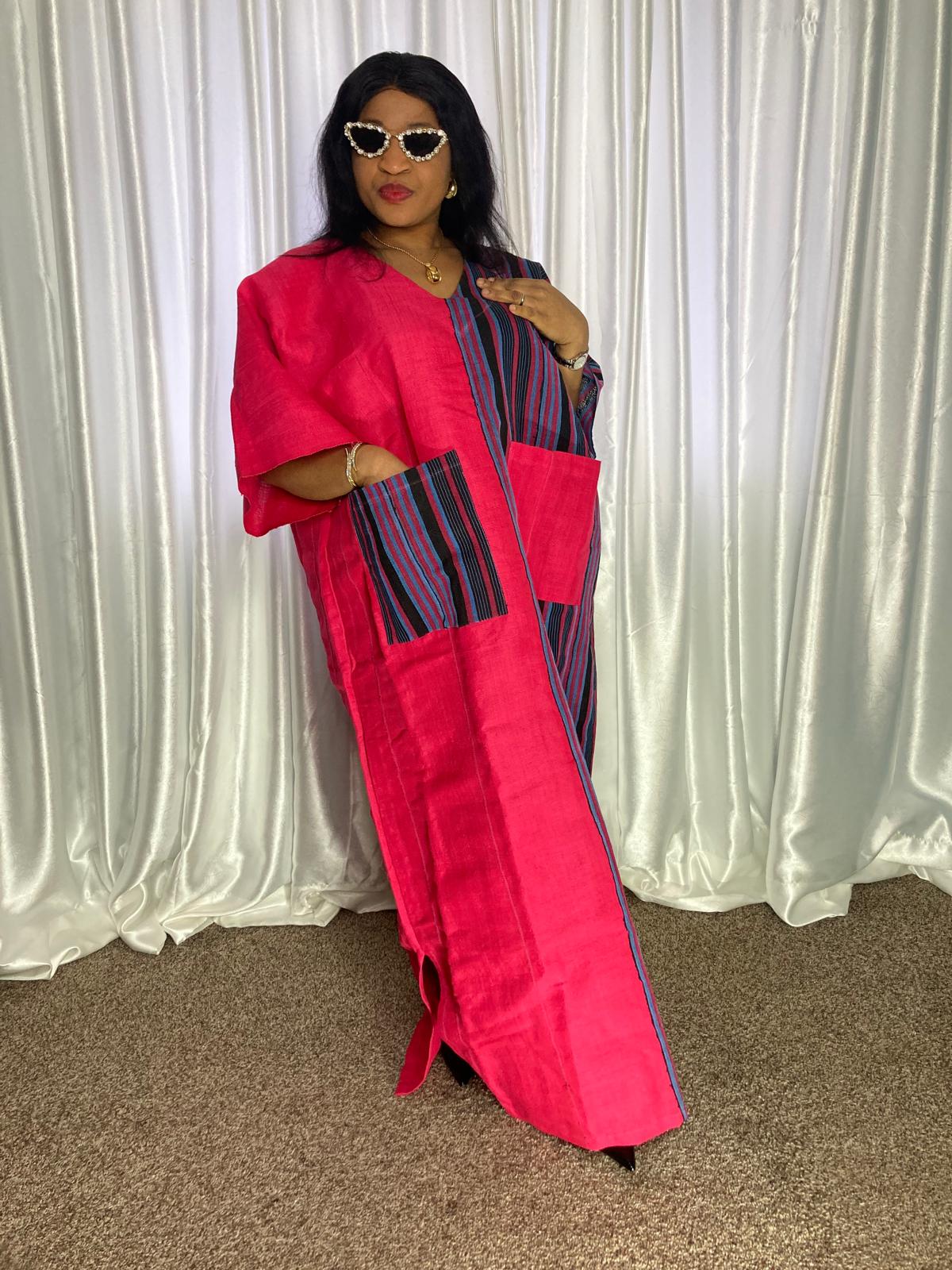 Long Aso Oke Gown