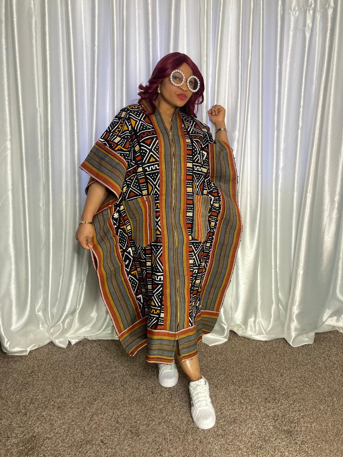 3- Quater Gown With Aso Oke