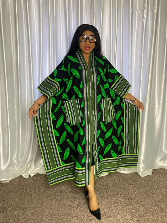 3- Quater Gown With Aso Oke
