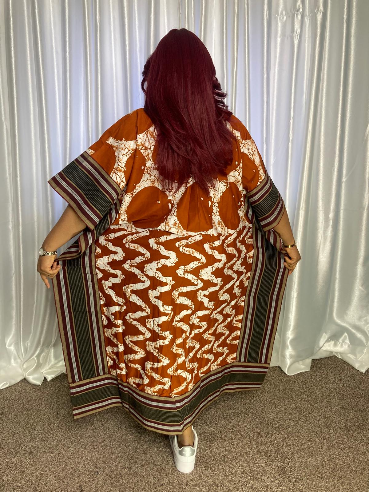 3- Quater Gown With Aso Oke