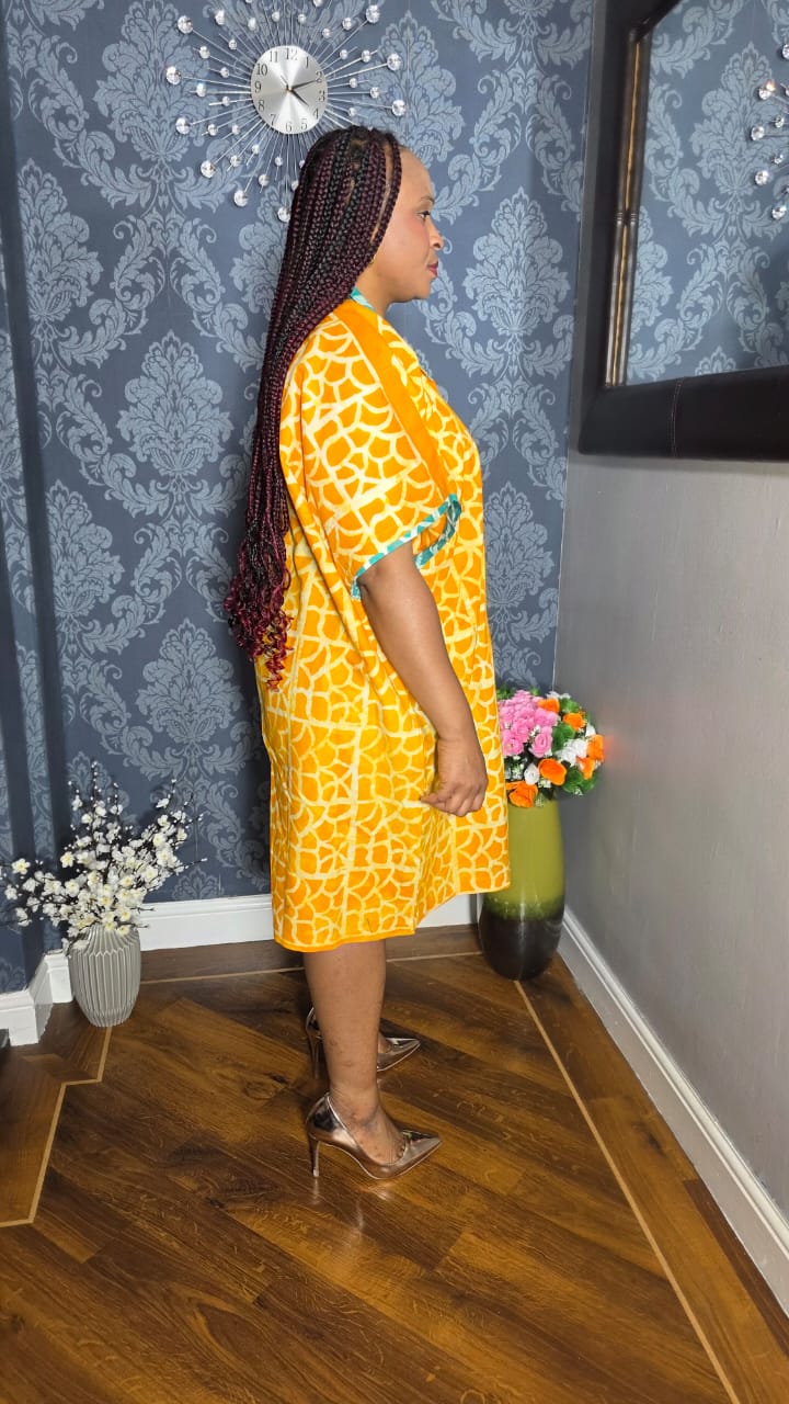 Adire Cotton Shirt Dress