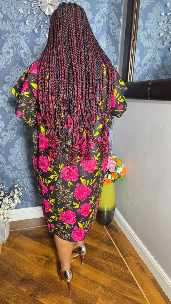 Short Ankara Gown With Beads