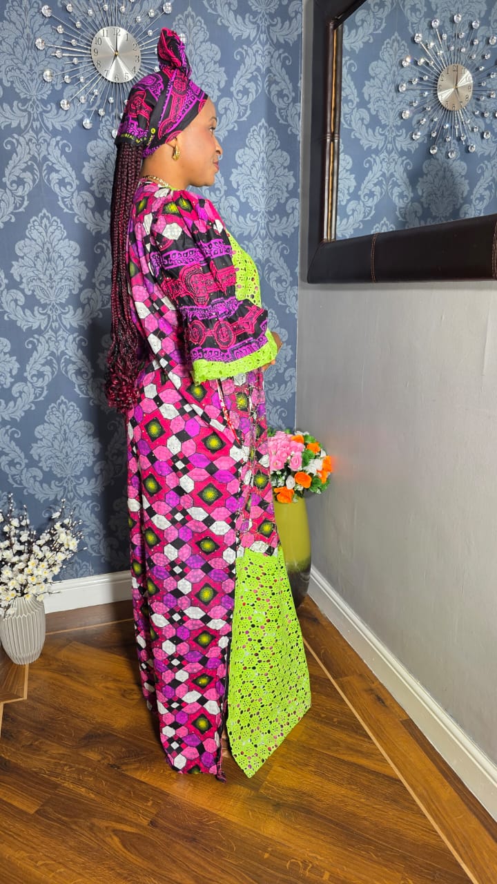 Ankara Mixed With Lace