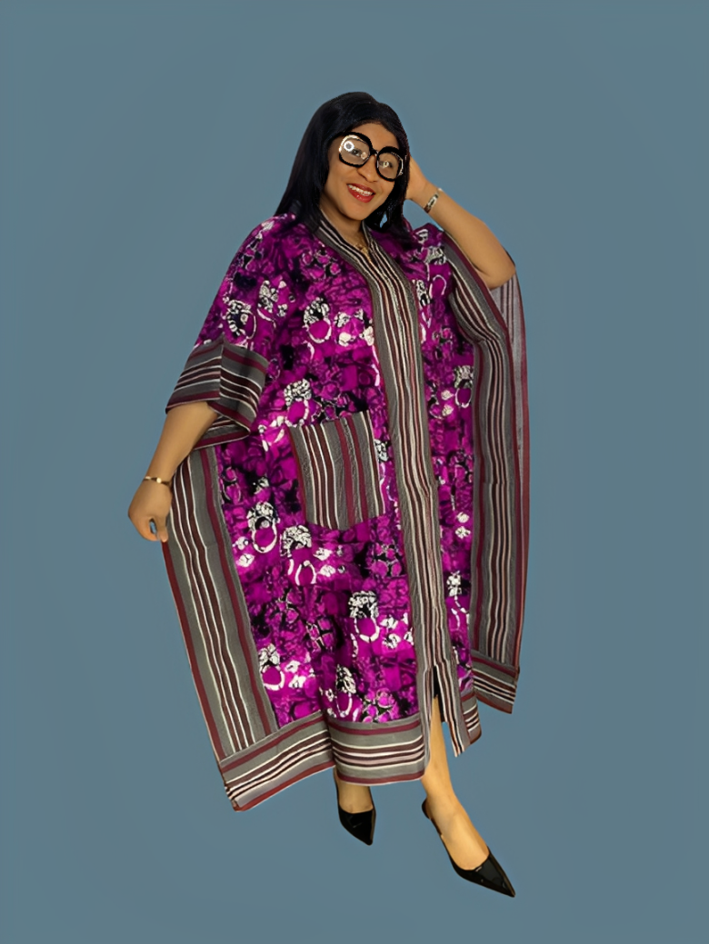 3 Quater Kimono Jacket With Aso Oke