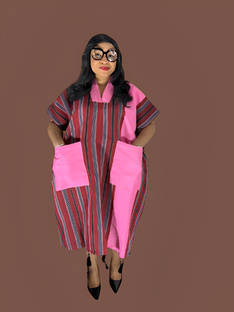 3 Quater Gown Aso Oke