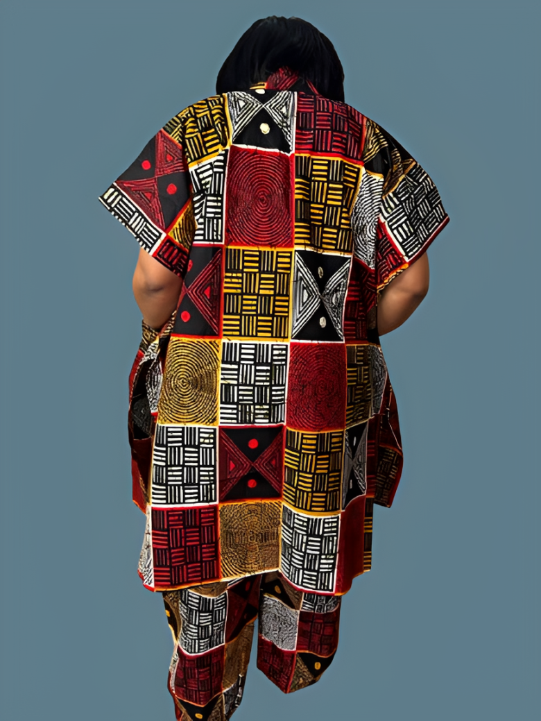 Ankara Kimono Jacket And Trouser