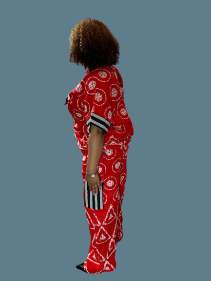 Ankara Two Piece With Aso Oke