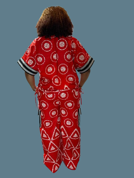Ankara Two Piece With Aso Oke