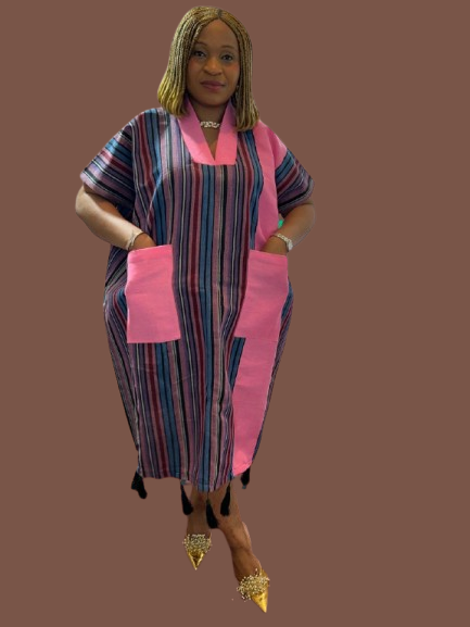 3 Quater Gown Aso Oke