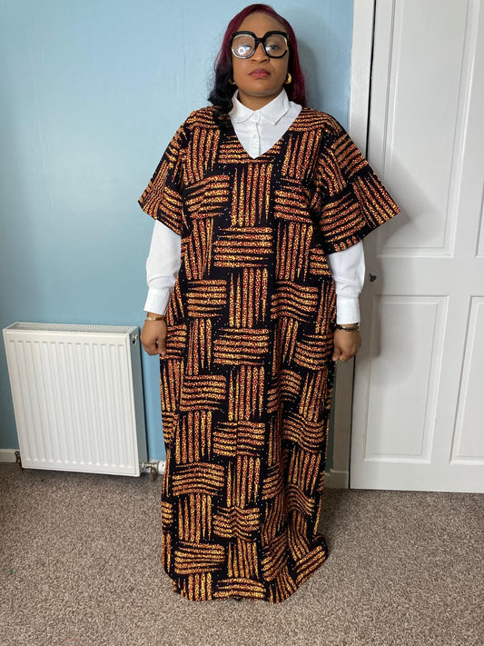 Ankara stoned long gown